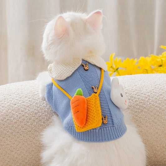 Cat Carrot Purse Sweater Autumn & Winter Clothes