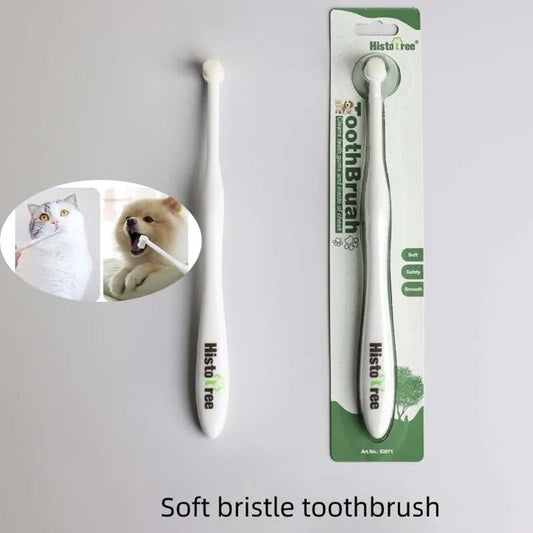 Eco-Friendly Soft Round Pet Toothbrush for Comfortable Pet Grooming & Dental Care