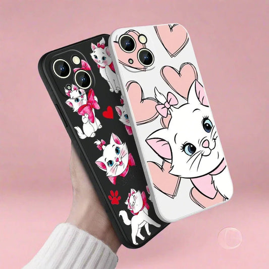 Aristocats Marie Phone Case for iPhone 14/13/12/11/XR/XS - Stylish Liquid Rope Cover