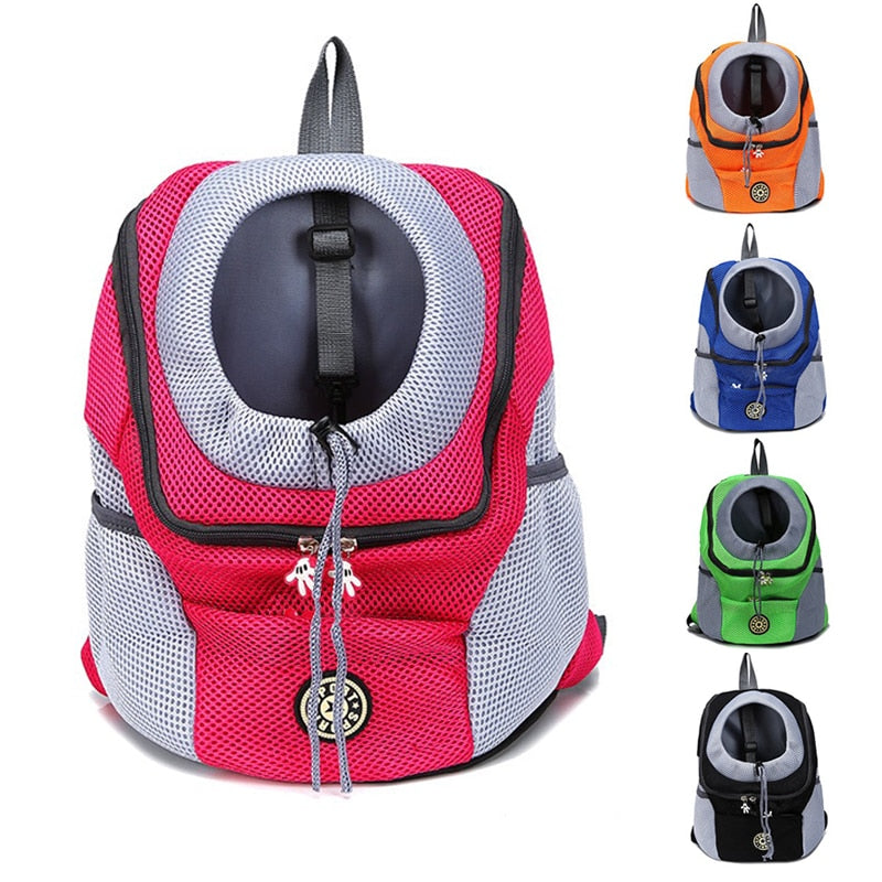 Outdoor Nylon Mesh Double Shoulder Pet Carrier Bag