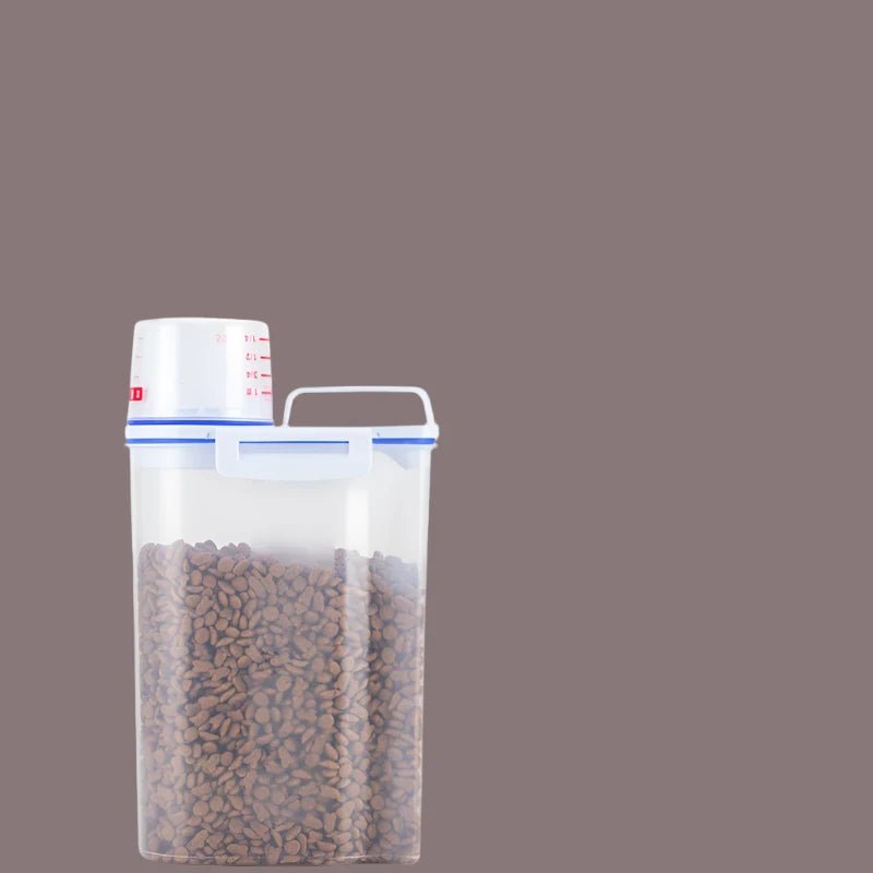 1.5kg/2kg Cat Food Moisture-Proof Plastic Storage Containers with Measuring Cup