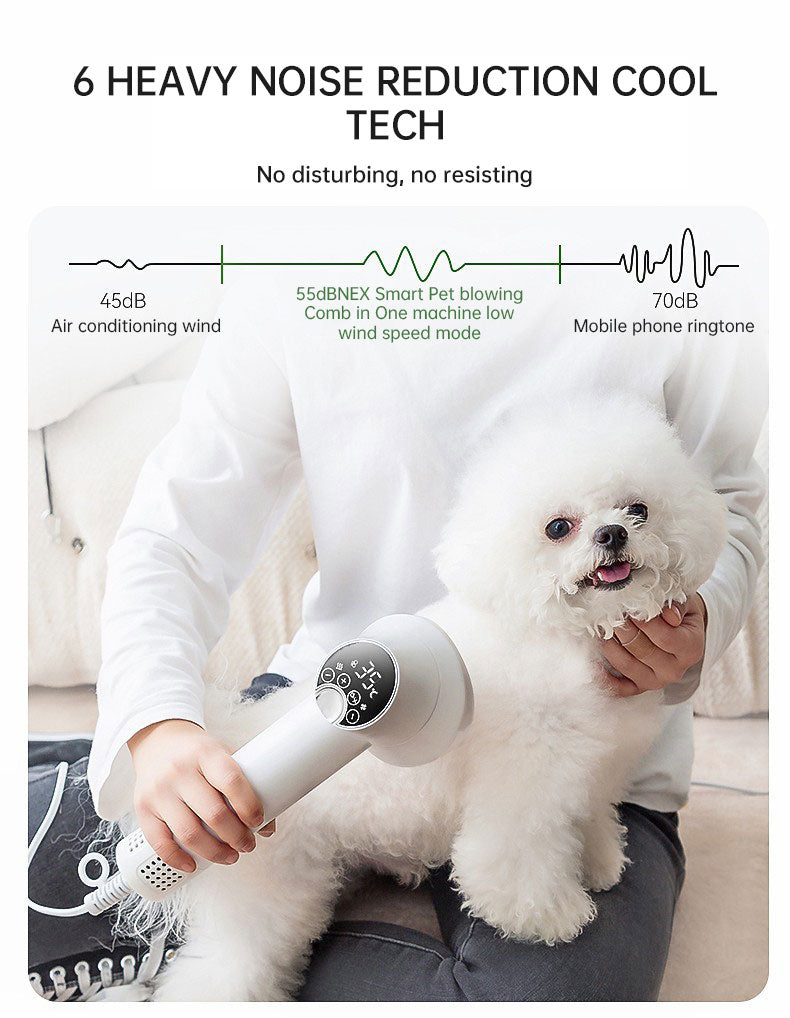 2-in-1 Smart Pet Hair Dryer and Blow Comb
