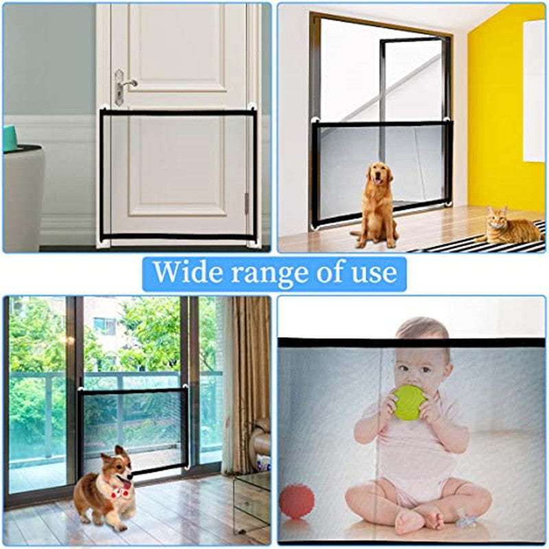 Pet Zipper Barrier Fences with Portable Folding Breathable Mesh