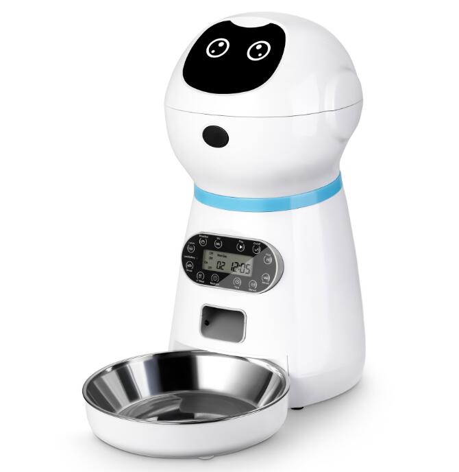 3.5L Automatic Robot Pet Feeder with Stainless Steel Tray