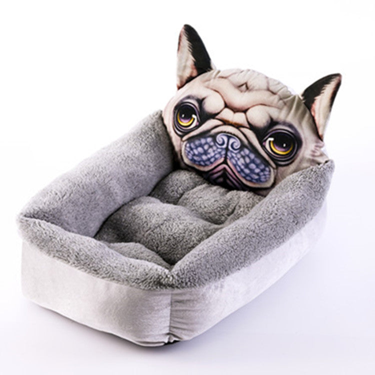 3D Cartoon Shape Dog and Cat Bathtub-Style Bed
