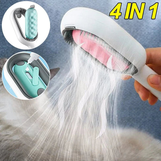 4-in-1 Double Sided Pet Hair & Knot Removal Comb with Water Tank