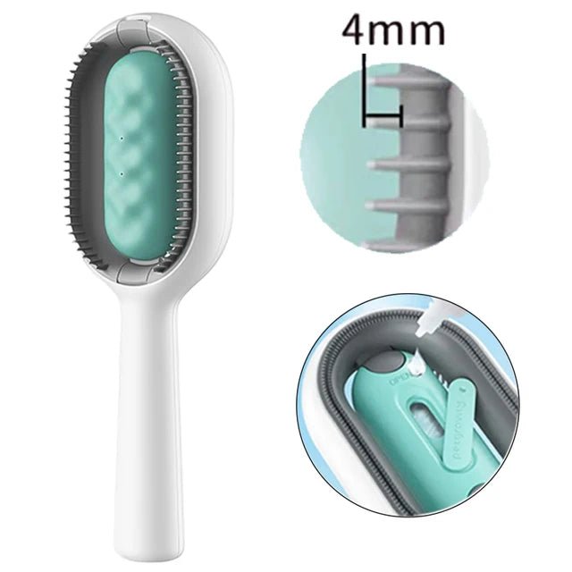 4-in-1 Double Sided Pet Hair & Knot Removal Comb with Water Tank