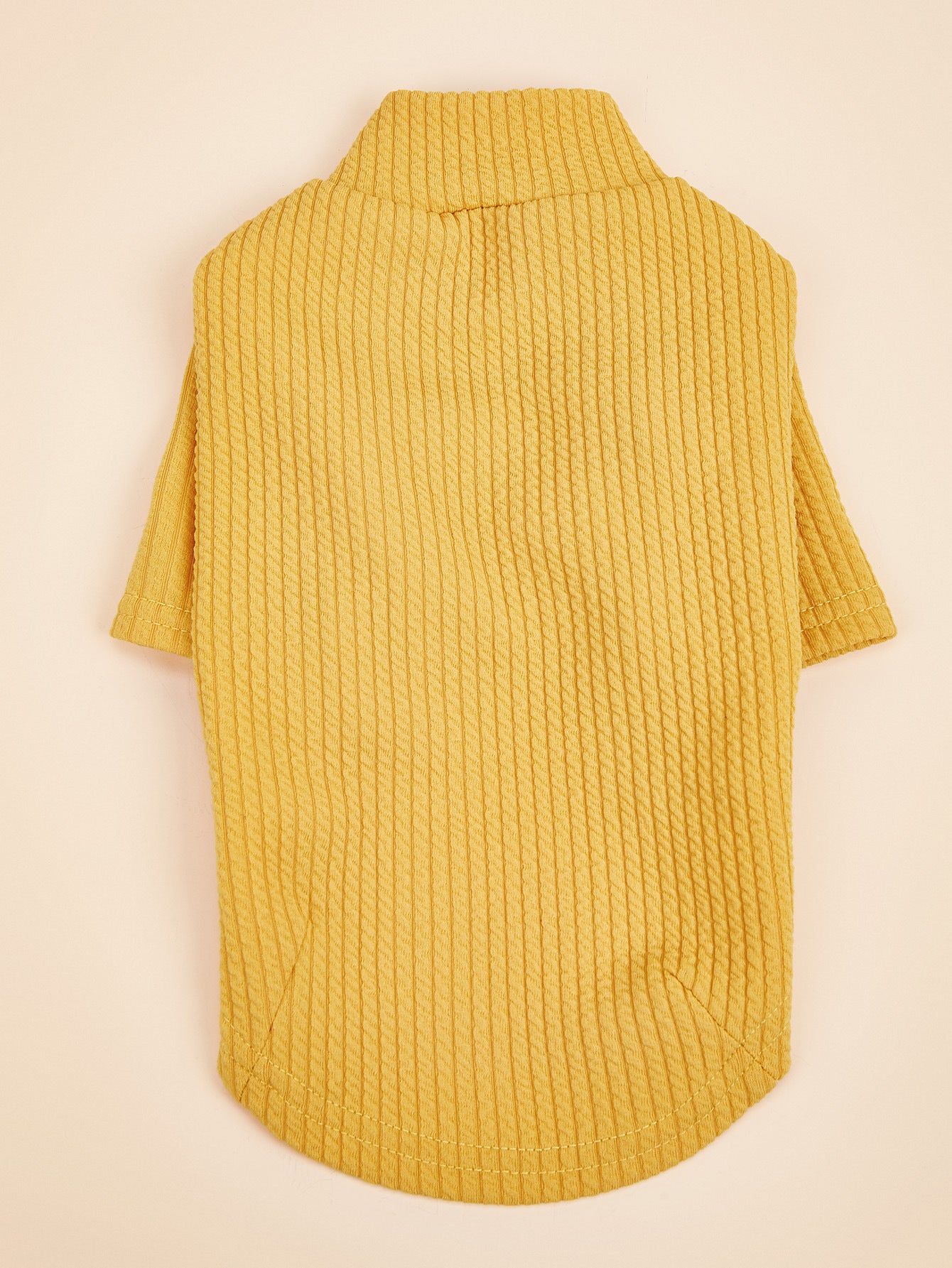 Yellow Small Plaid Pet Sweater