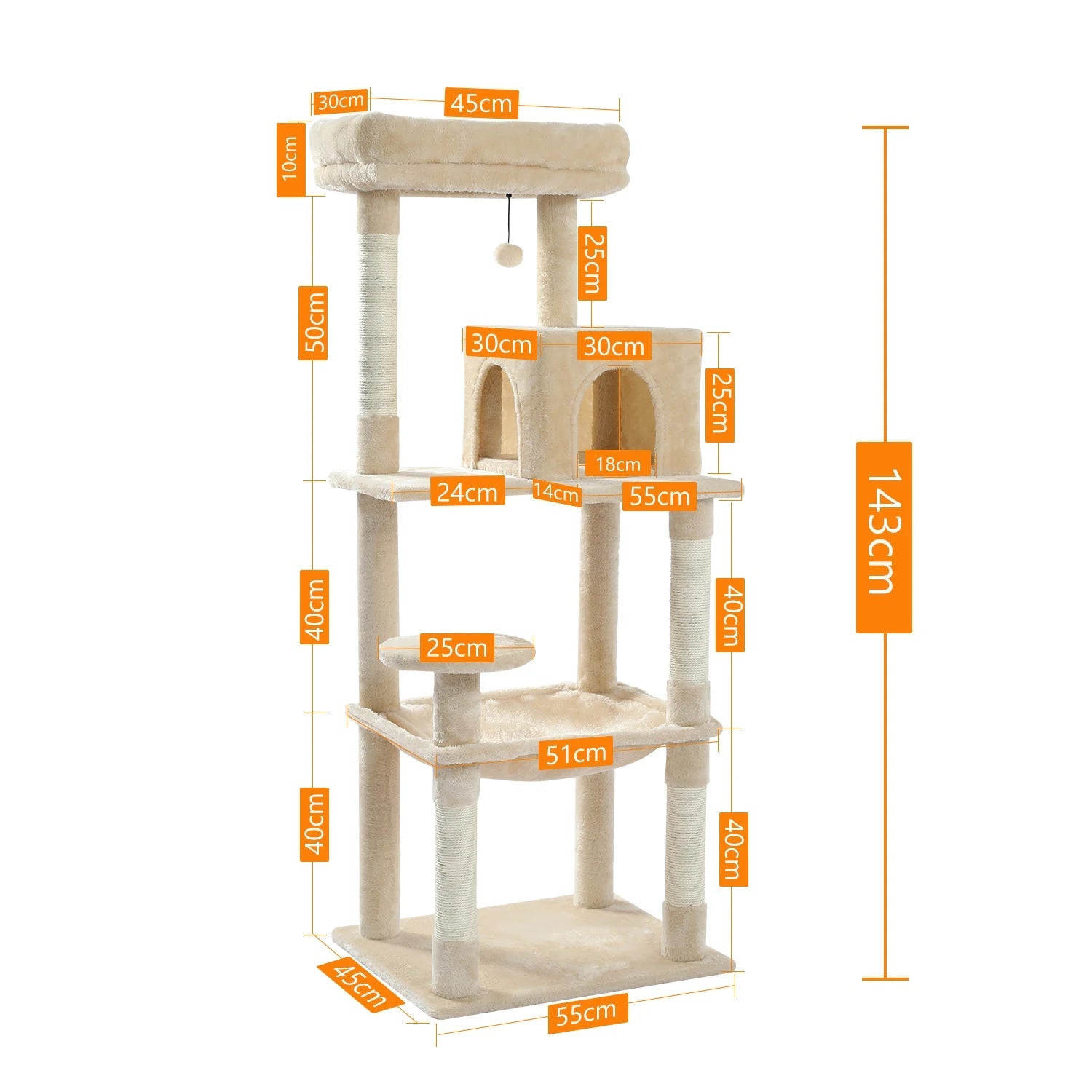 5-Level Cat Tower Hammock
