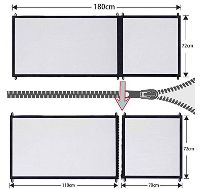 Pet Zipper Barrier Fences with Portable Folding Breathable Mesh