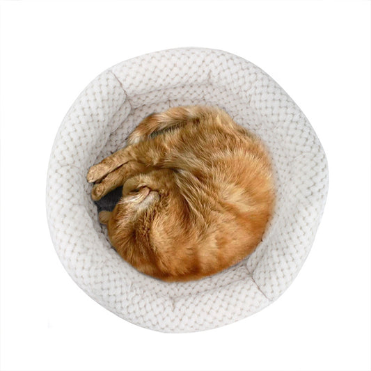 Deep Sleep Bed Semi-Enclosed Round Soft Ice Velvet