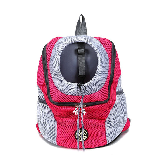Outdoor Nylon Mesh Double Shoulder Pet Carrier Bag