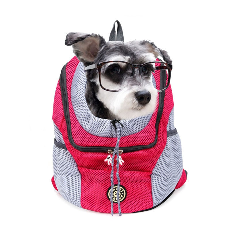 Outdoor Nylon Mesh Double Shoulder Pet Carrier Bag