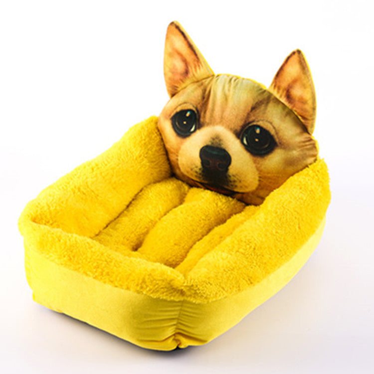 3D Cartoon Shape Dog and Cat Bathtub-Style Bed