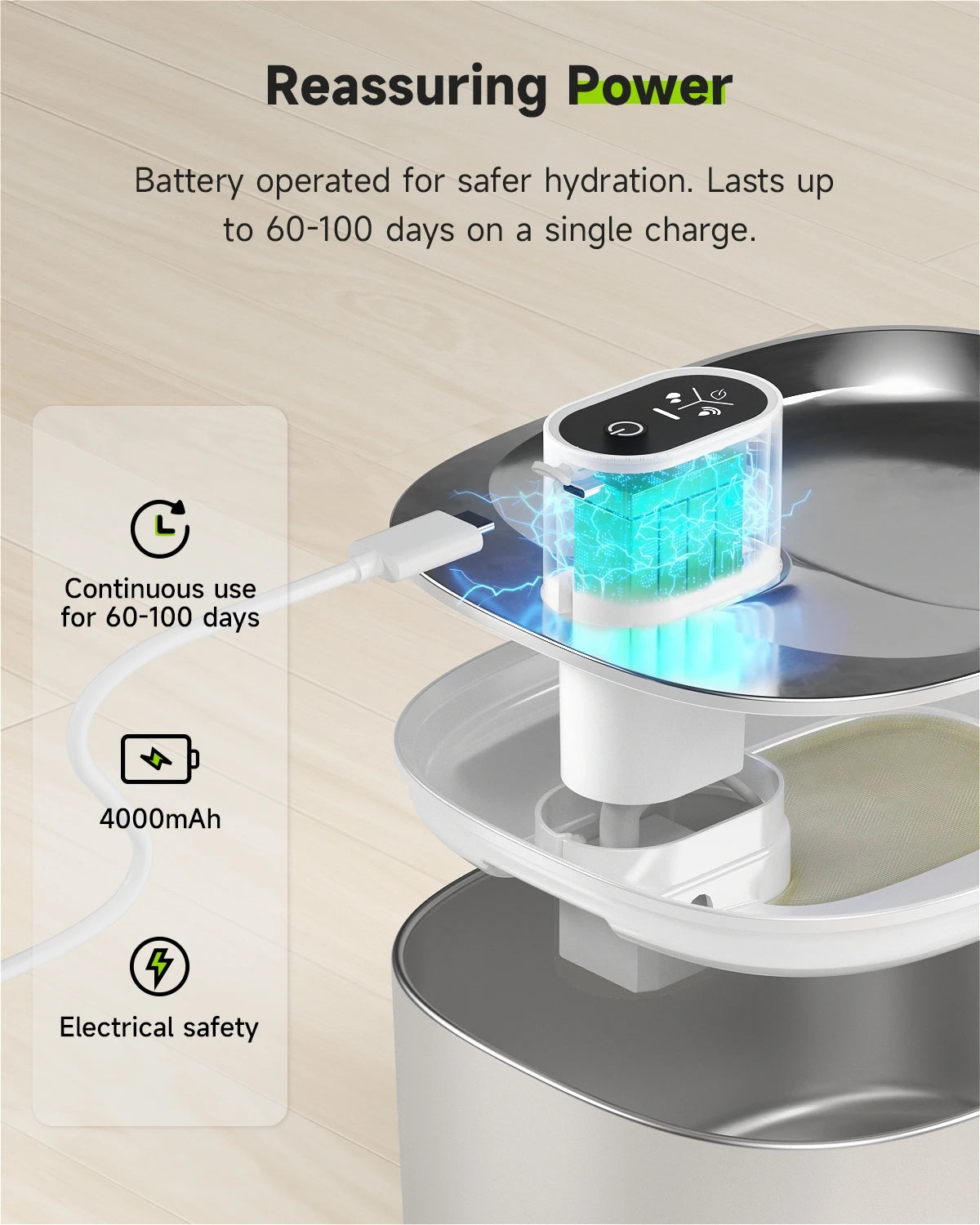 APETDOLA Wireless Auto Sensor Cat Drinking Fountain (4L)