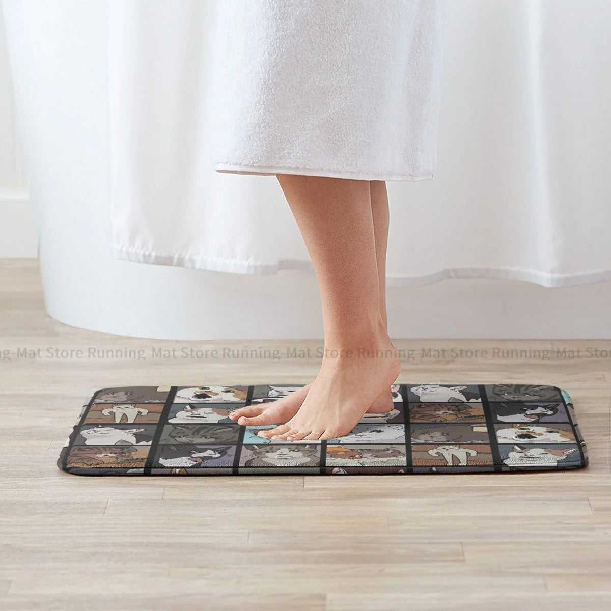 Anti-Slip Sad Cat Mat