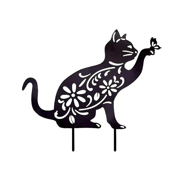 Black Cat Garden Stake