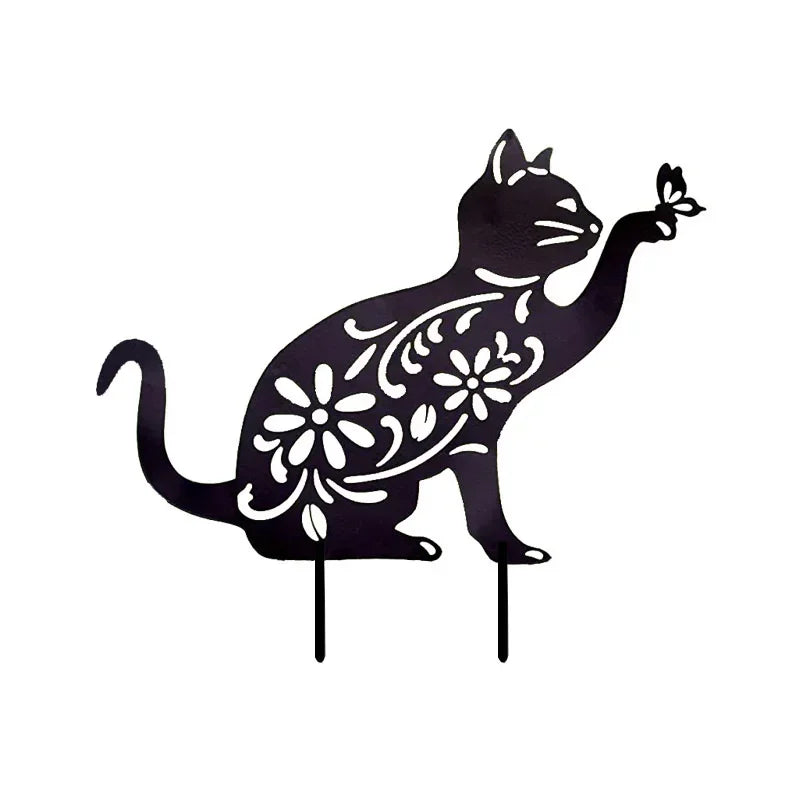 Black Cat Garden Stake