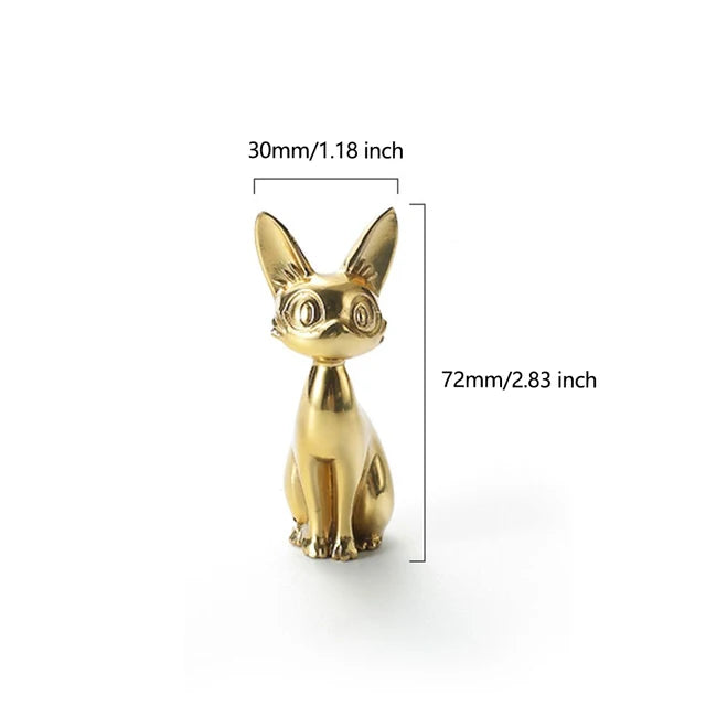 Brass Cat Door and Cabinet Knob
