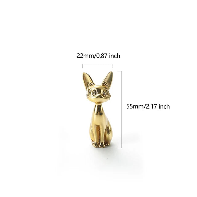 Brass Cat Door and Cabinet Knob