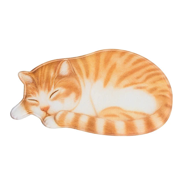 Cartoon Cat Non-Slip Bedroom Rug