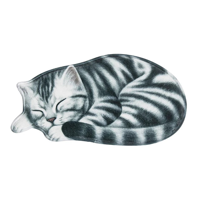 Cartoon Cat Non-Slip Bedroom Rug