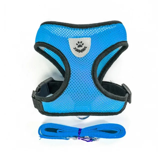 Breathable Reflective Cat Harness with Adjustable Lead Leash
