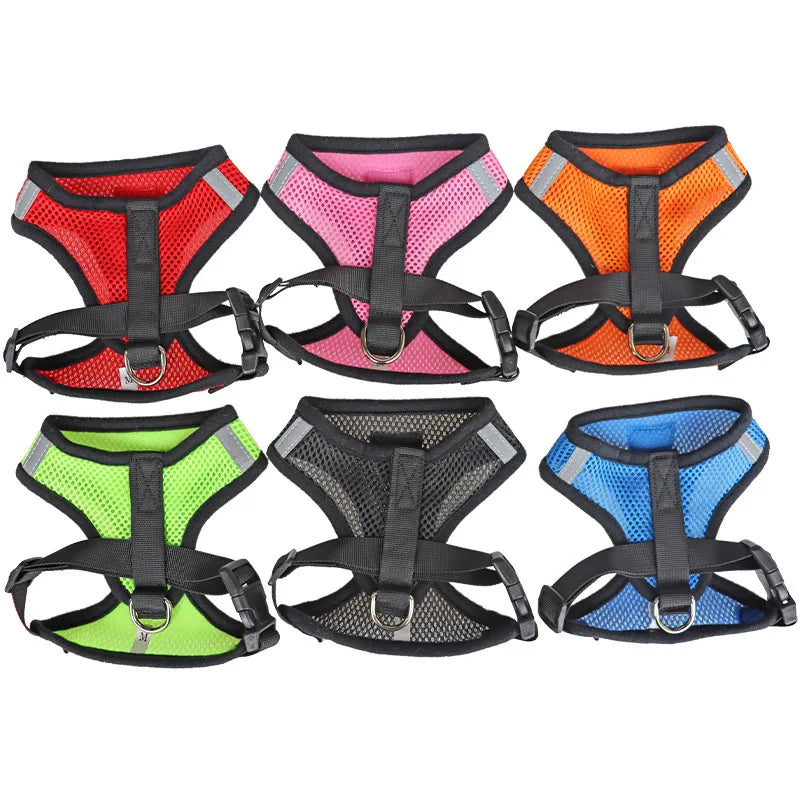 Breathable Reflective Cat Harness with Adjustable Lead Leash
