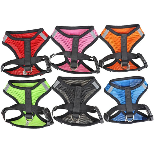 Breathable Reflective Cat Harness with Adjustable Lead Leash