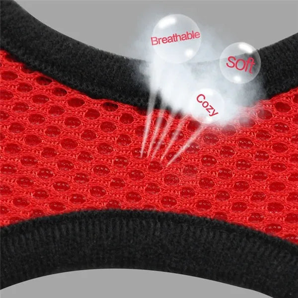 Breathable Reflective Cat Harness with Adjustable Lead Leash