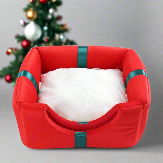 Christmas Box Bell Cat Bed and Home