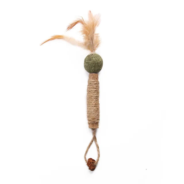 Cat Toys Silvervine Chew Stick for Cleaning Teeth with Silvervine, Hemp, and Lafite Grass