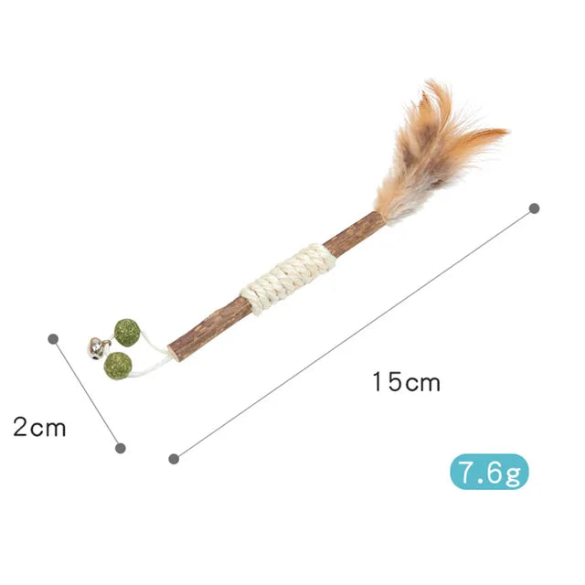 Cat Toys Silvervine Chew Stick for Cleaning Teeth with Silvervine, Hemp, and Lafite Grass