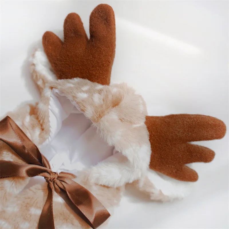 Christmas Pet Elk Cape for Cats & Small Dogs