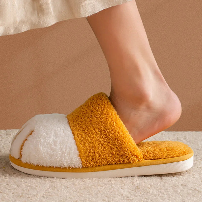 Comwarm Winter Cat Paw Plush Slippers