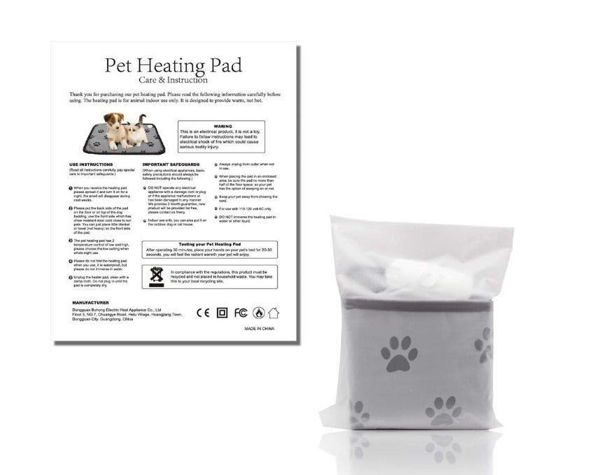 Pet Electric Blanket Waterproof with Adjustable Thermostat 110V