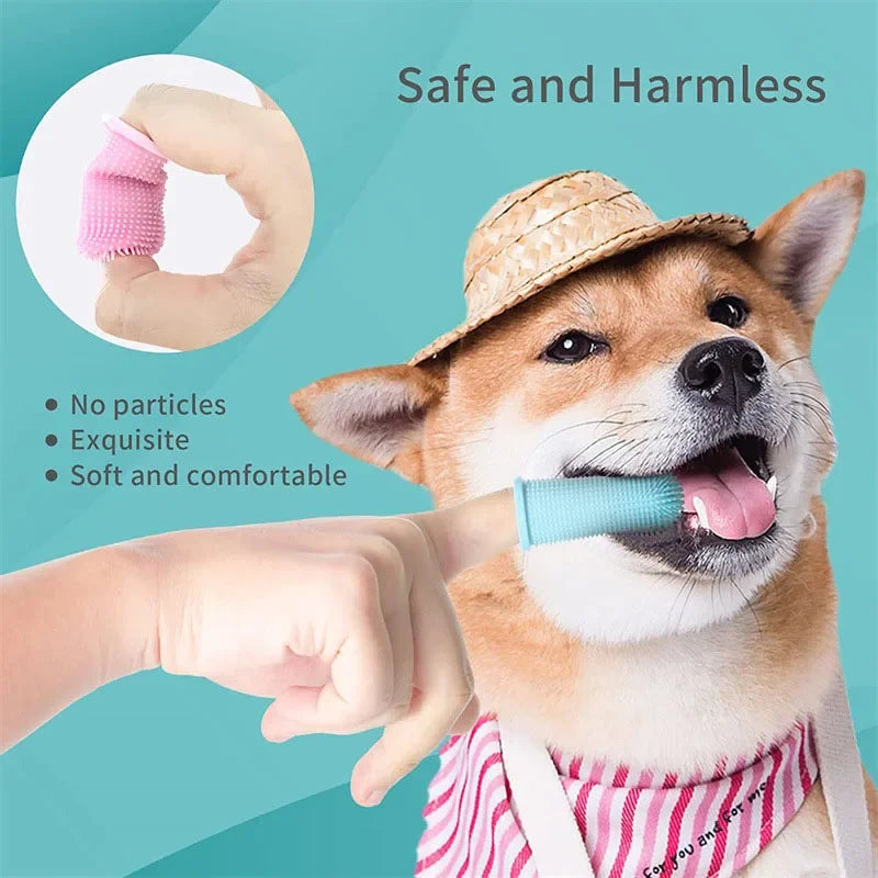 Super Soft Pet Finger Toothbrush Non-Toxic Silicone