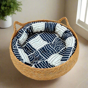 Style 1 cat ears + blue PP cot