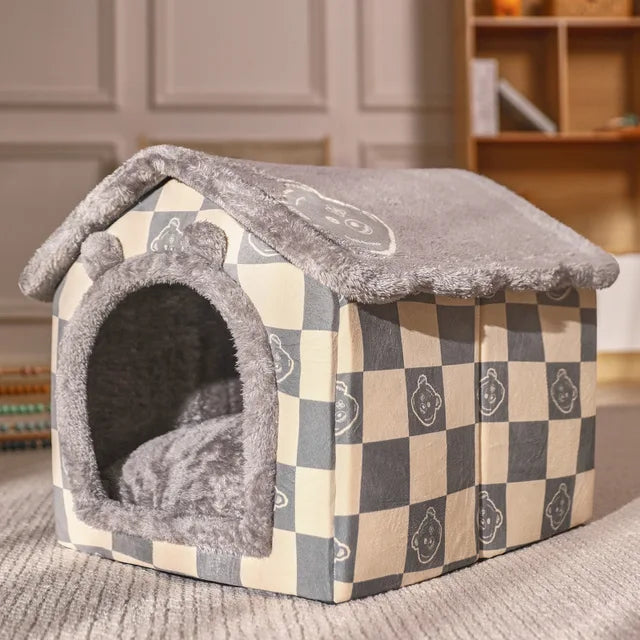 Festive Winter Cat House