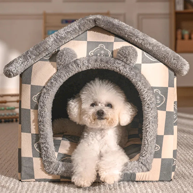 Festive Winter Cat House