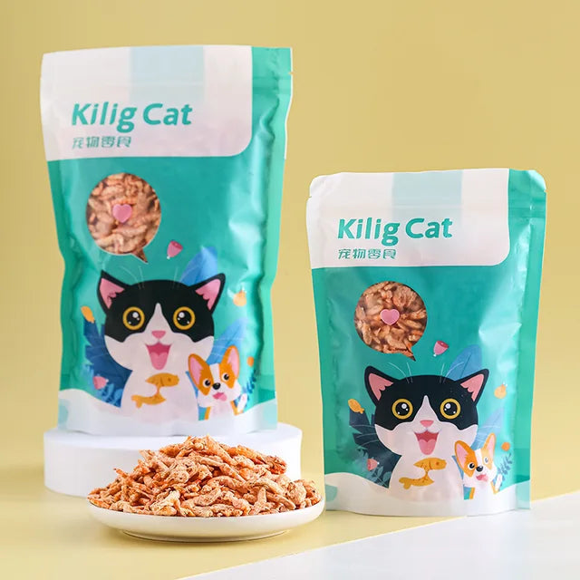 Freeze-Dried Spring Fish, Dried Krill, and Catgrass Cubes Cat Snack & Supplement