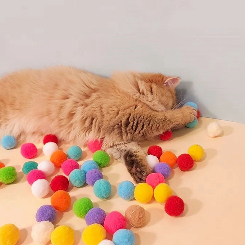 Mini Pompom Cat Teaser Toy