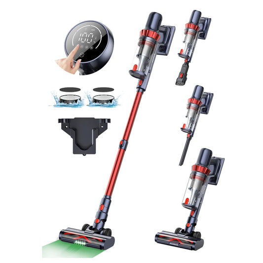 Honiture Cordless Touch Screen Vacuum Cleaner for Pet Hair with Powerful 33KPa Suction