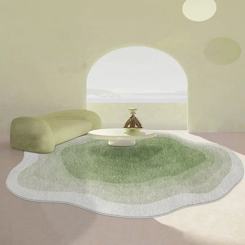 Irregular Solid Non-Slip Color Plush Carpet Nordic Style