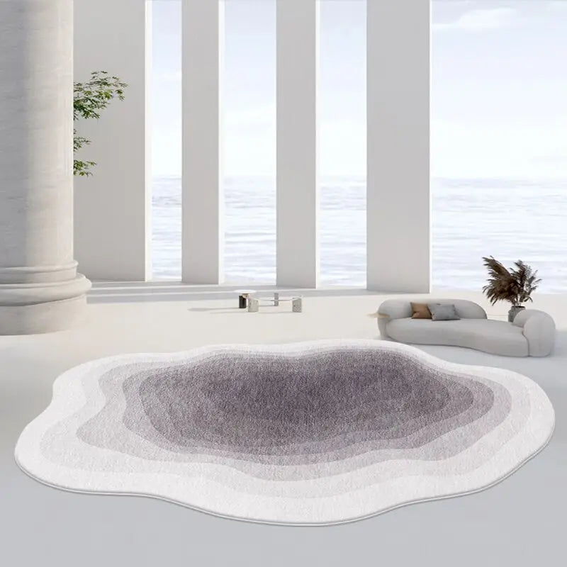 Irregular Solid Non-Slip Color Plush Carpet Nordic Style