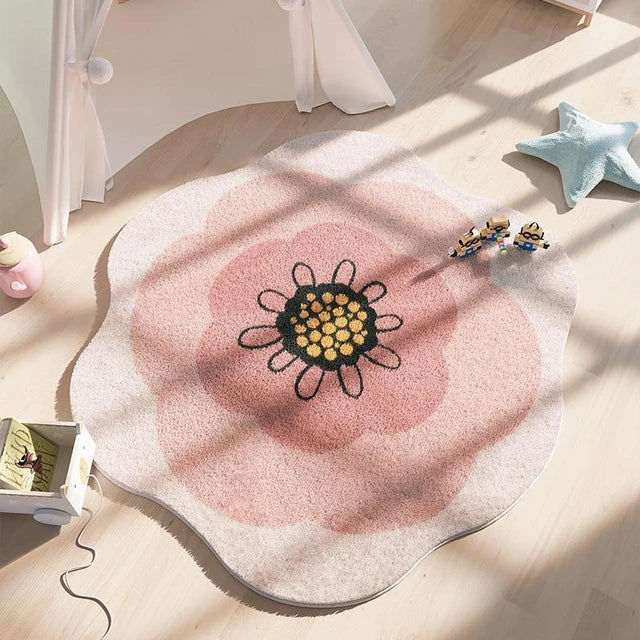 Flower Non-Slip Area Rug