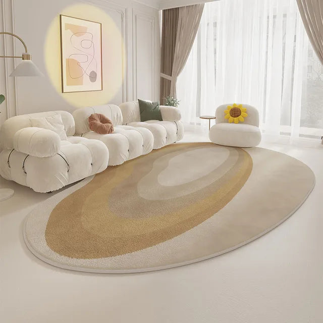 Modern Irregular Carpet Cream Style