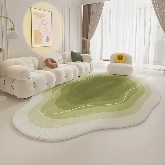 Modern Irregular Carpet Cream Style
