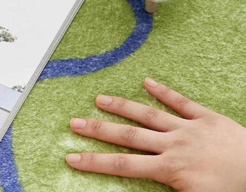 Modern Irregular Carpet Cream Style