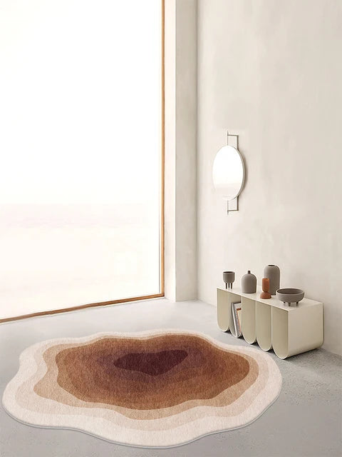 Modern Minimalist Pindrop Waves Non-Slip Carpet